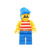 LEGO pi040 - Pirate (Red / White Stripes Shirt, Blue Legs, Blue Bandana)